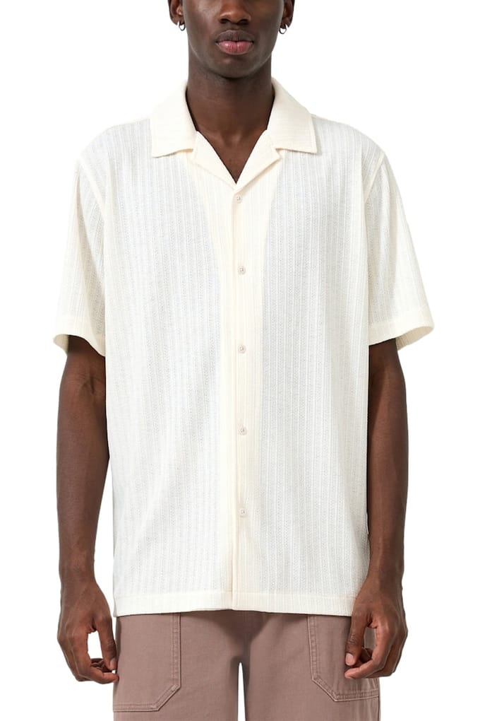 s.Oliver -qs Shirts Offwhite Größe: M | Casual hemden Outlet | Herren | Weiß