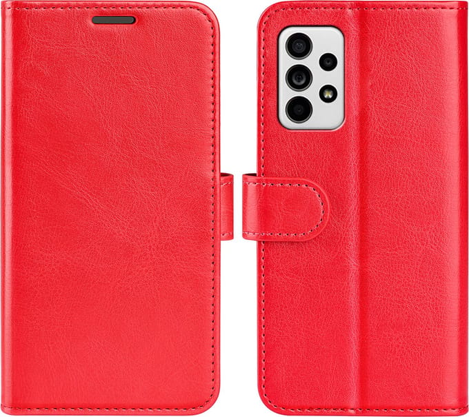 MobyDefend Hoesje - Geschikt voor Samsung Galaxy A53 - Wallet Book Case (Sluiting Achterkant) - Rood