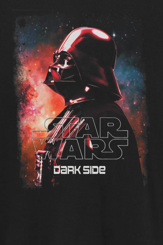 Star Wars - Disney T-shirt - Dark Side - S tot M - zwart