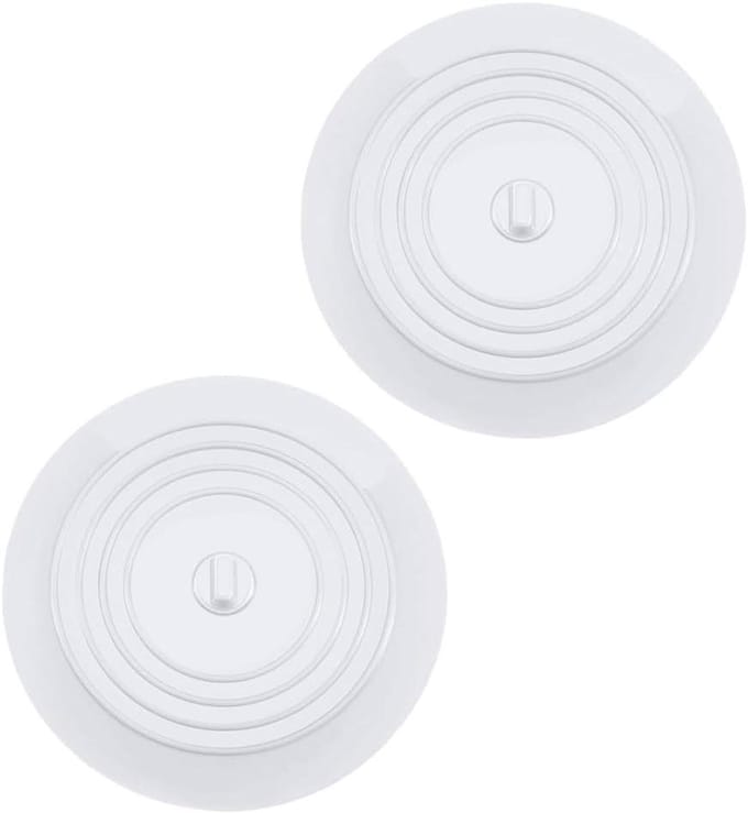 Silicone Bad Stopper - Afvoerplug Bad - Water Dicht Houden - Flexibele Zuignap Vorm - 15 cm Diameter - Wit