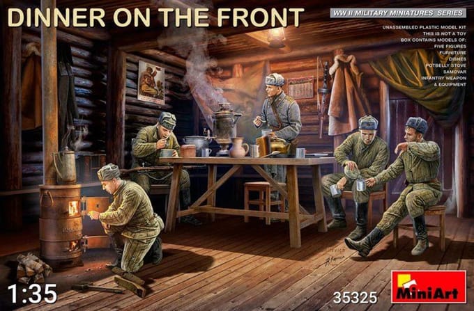MiniArt Modelbouwpakket Militaire voertuigen - 35325 Dinner on the Front Plastic - 1:35 - Modelbouw