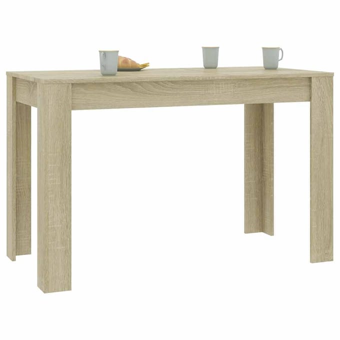 vidaXL - Eettafel - 120x60x76 - cm - bewerkt - hout - sonoma - eikenkleurig