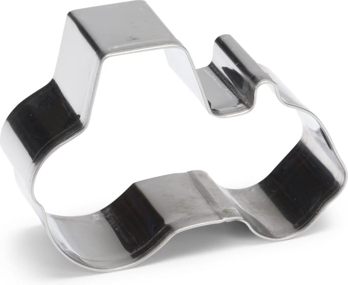 uitsteekvorm Traktor 7 cm RVS zilver