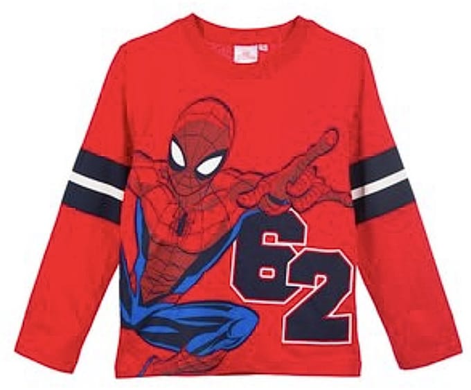 Marvel Spiderman Shirt - Lange Mouw - Rood - Maat 98