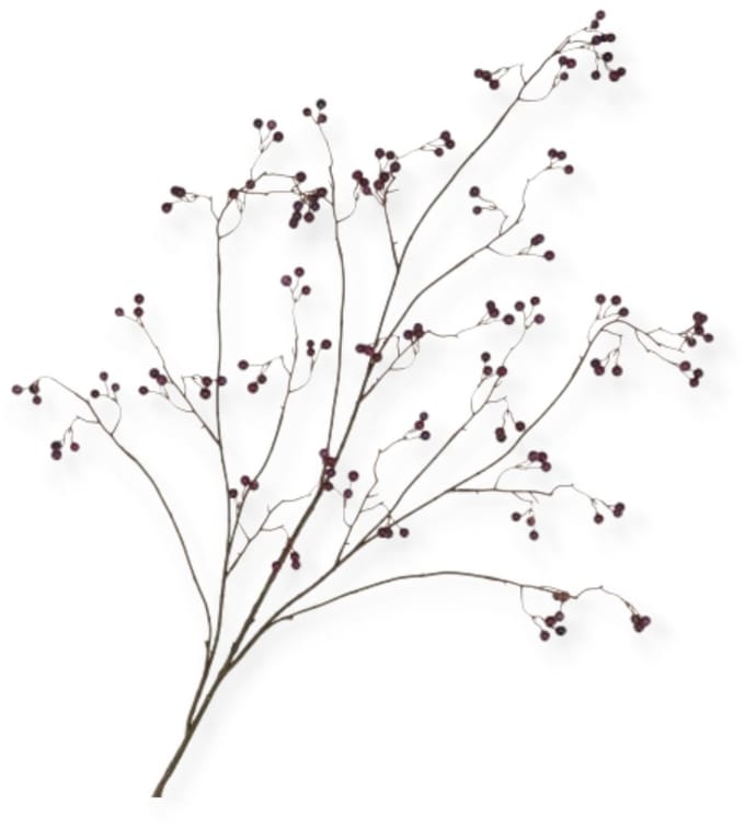 Daan Kromhout - Kunsttak - Besjes - Paars - Silk Berry - Bessentak - 135 cm -