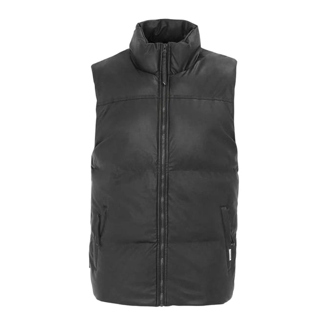 Firetrap Herenvest met PU-vulling (Zwart)