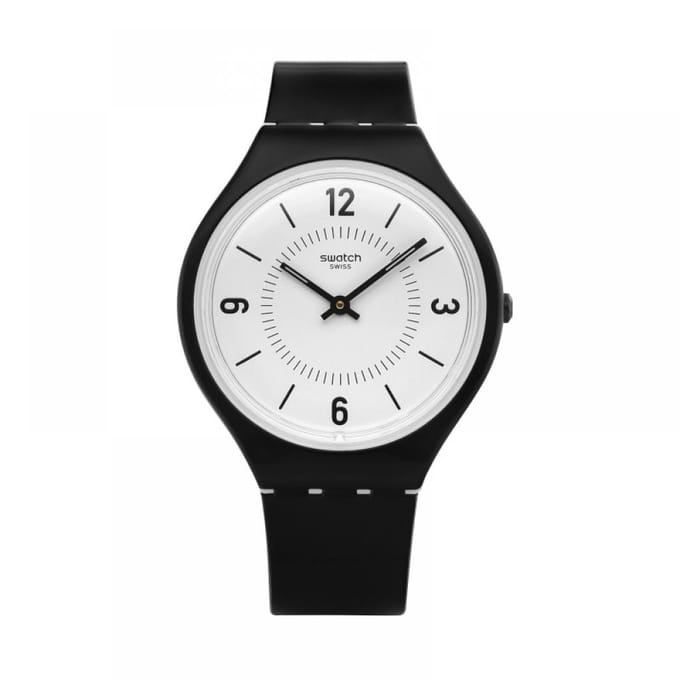 SWatch Mannen S Urethaan Horloge SkinSuit Svob101 SVOB101 white