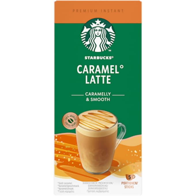Caramel latte oploskoffie sticks