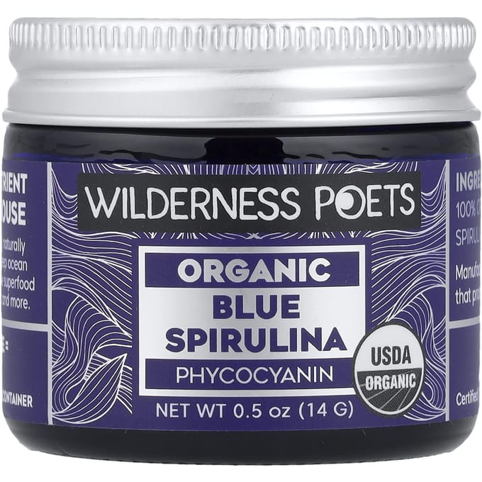 Wilderness Poets, Biologische Blauwe Spirulina Fycocyanine, 14g (0,5 oz)