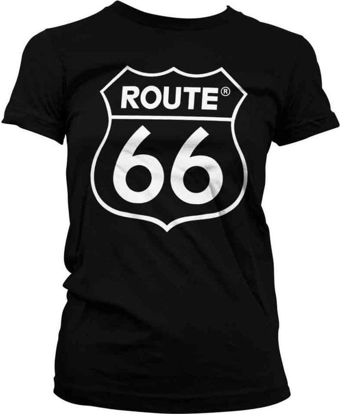 Route 66 Dames Tshirt -XL- Logo Zwart