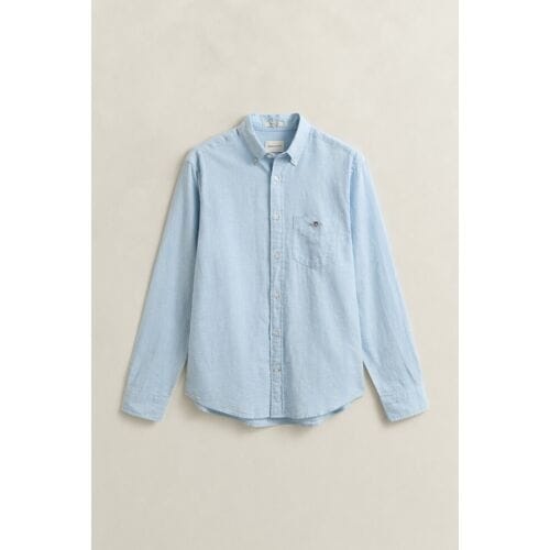Gant Overhemd Cotton Linnen Button-Down Sky Blue / male