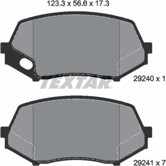 Remblokkenset, schijfrem TEXTAR 2924001