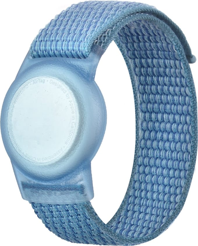 By Qubix - AirTag nylon loop bandje - M/L - Blauw