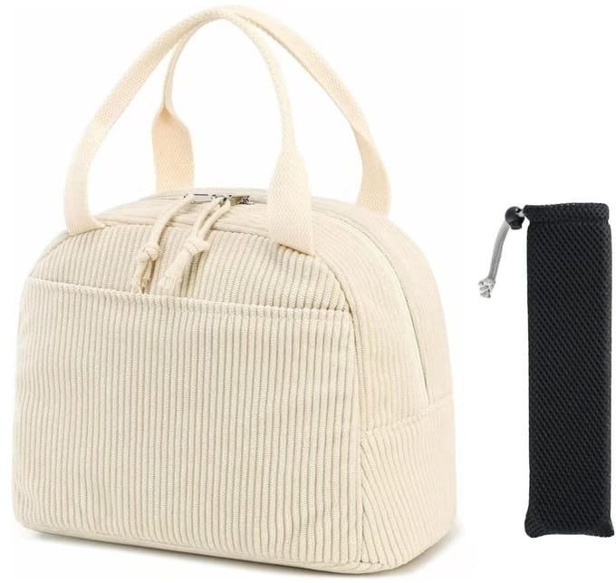 Unyqoos® Stijlvolle en functionele geïsoleerde lunchtas voor dames met bestekvak