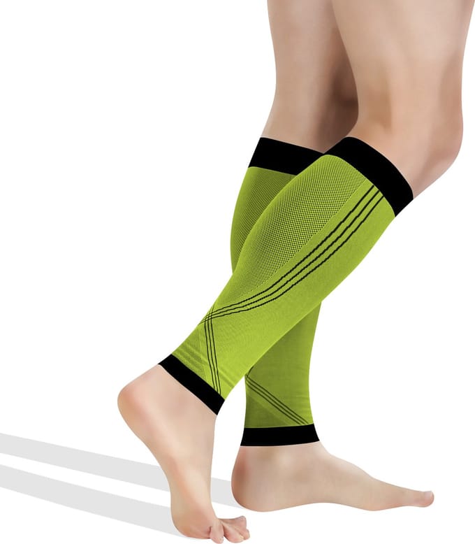 Beensleeve - Kuit Compressie - Calf Sleeves - Geel Medium (kuit 33-42cm) - H: 170-182cm