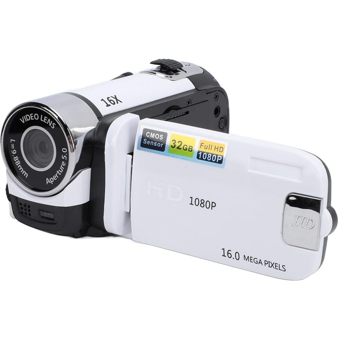 Videocamera met 2,4 inch kleurenscherm invullicht 16MP 1080P 16x digitale zoom anti-shake loop