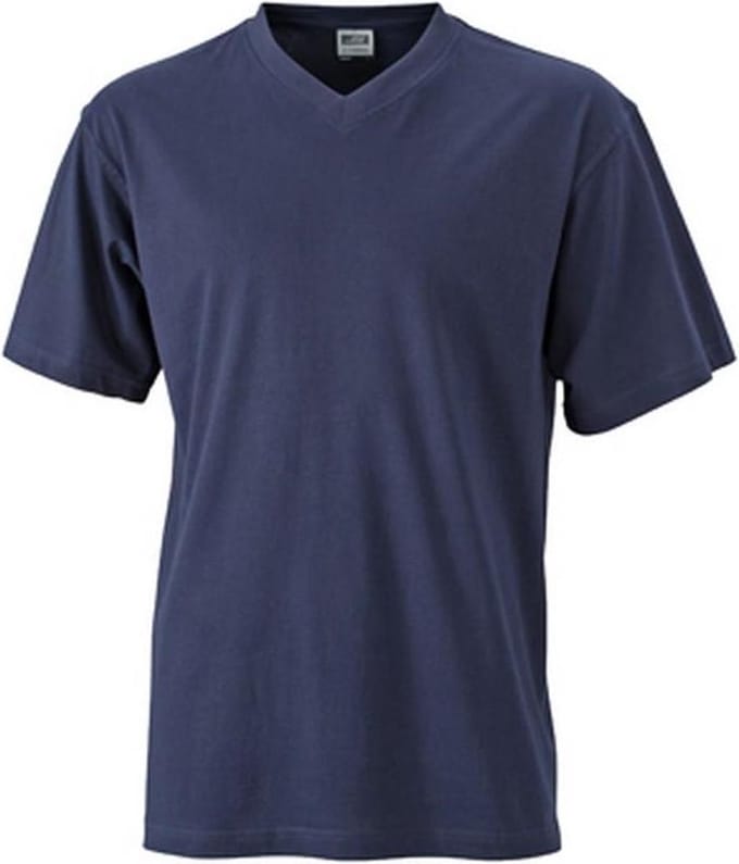 James and Nicholson Heren V Hals Tee (Marine)