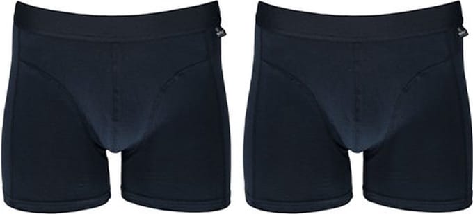 Apollo Boxershorts Heren Biokatoen Zwart 2 Stuks Maat M
