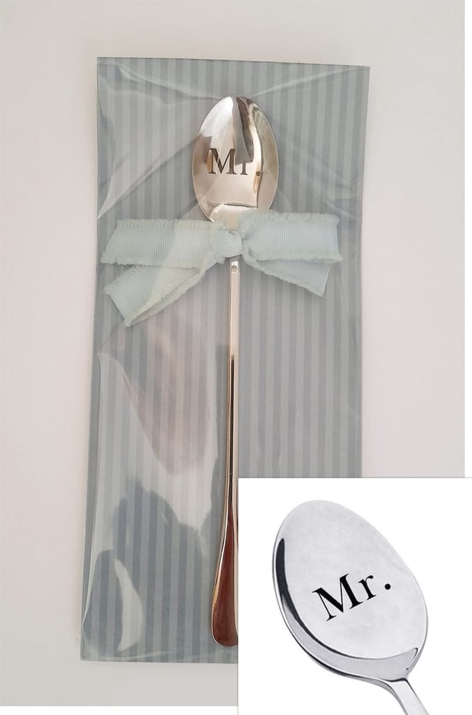 Lepel met tekst - Mr. - koffielepel - dessertlepel - man - RVS
