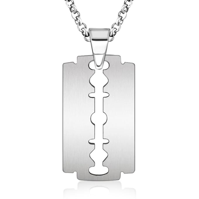LGT Jewels heren ketting Edelstaal Single Razor