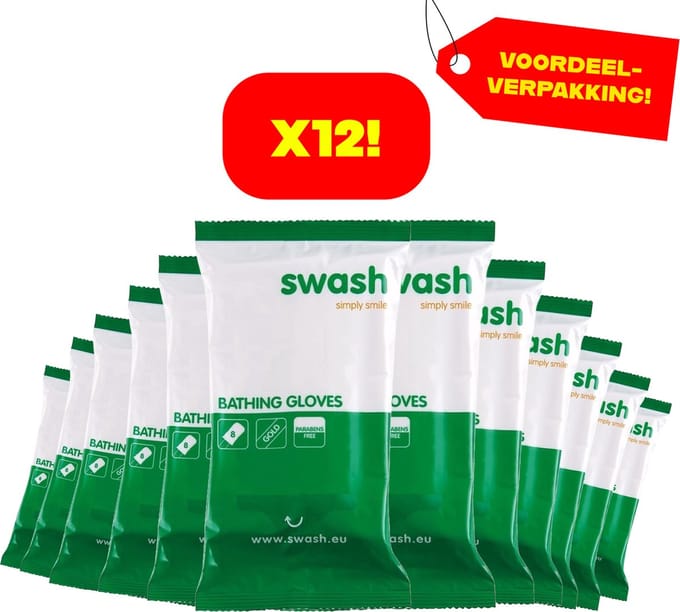 Swash Washandjes - Geparfumeerd - 12x 8-pack voordeelverpakking