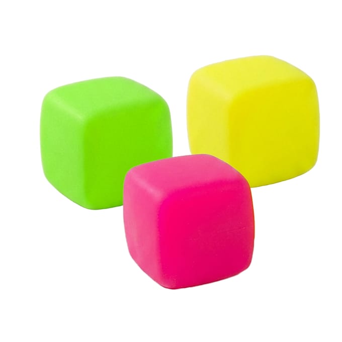 PANDAH Squeeze sugar neon/transparant 3,5 cm  3 pack   2 assorti