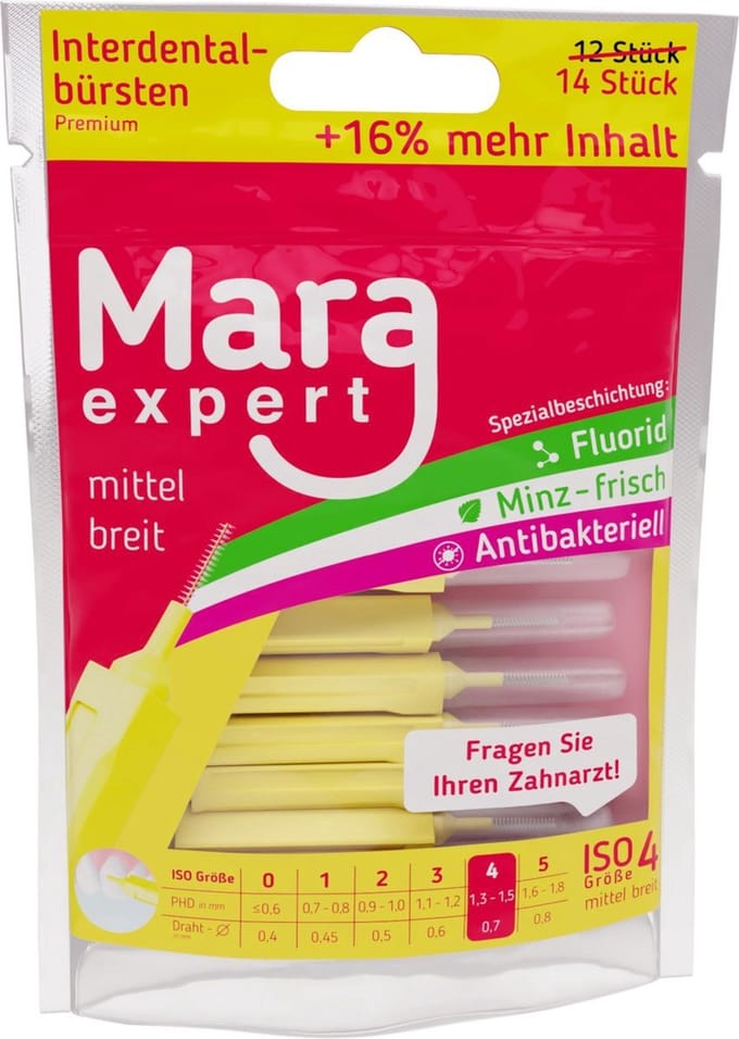 Mara Expert interdentale ragers | ISO 4 | 1,4 mm | 14 stuks