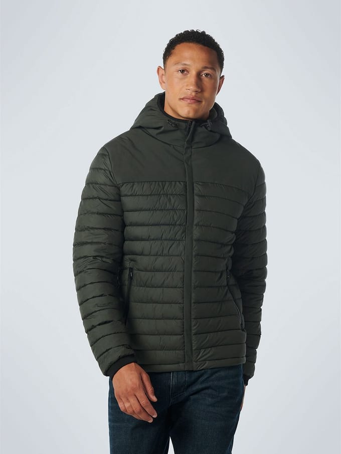 No Excess Mannen Jas Met Capuchon Donker Groen XL