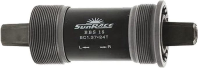 Sunrace Trapas vierkante as - Aluminium behuizing - 68/127 mm - Zilver - BSA draad