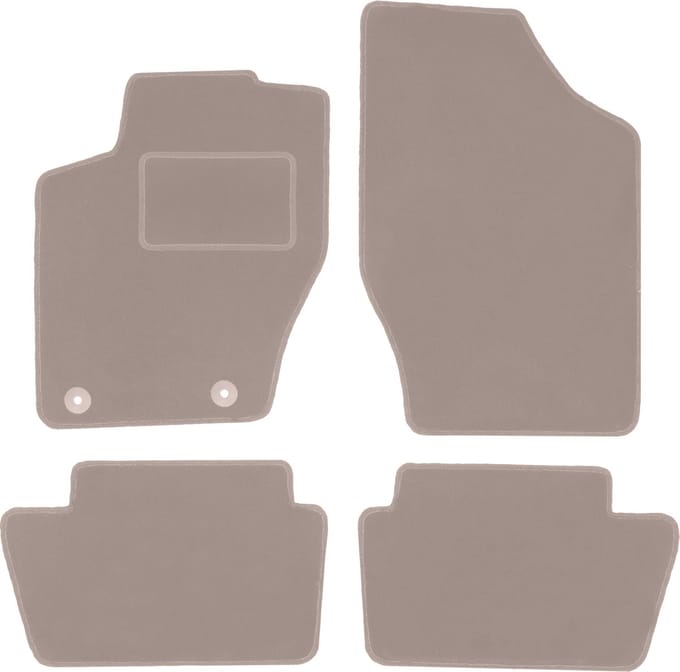 Beige veloursmatten voor: Citroen C4 I coupé, hatchback (2004-2010)