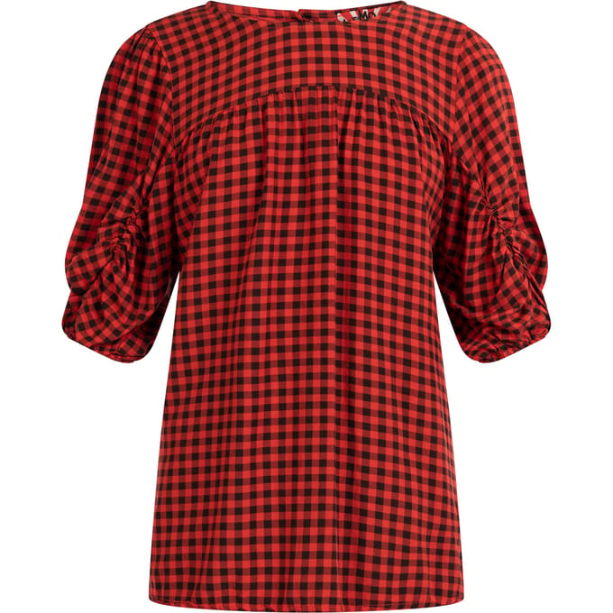 Mymo Blouse Dames zwart/rood