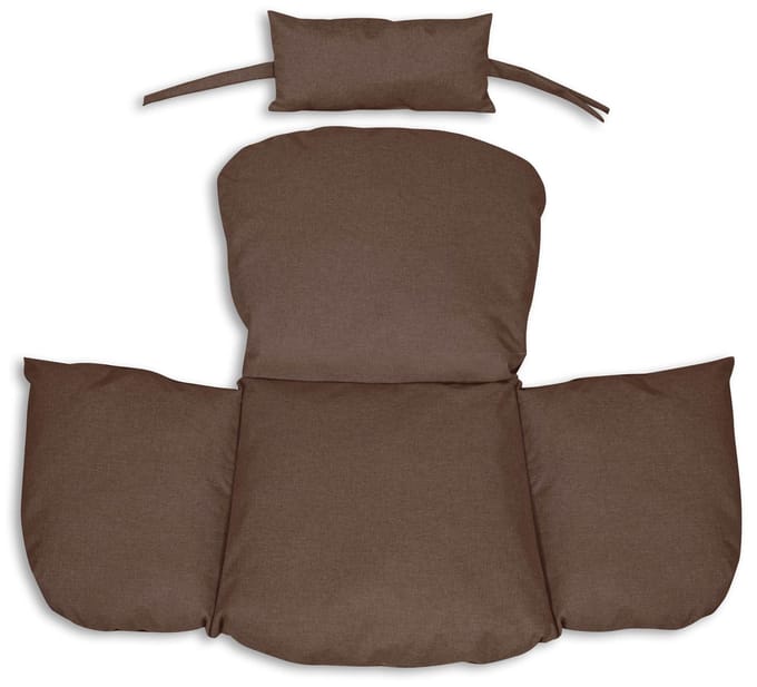 Tuinkussen 112x113 cm voor hangstoel ooievaarsnest waterdicht bruin