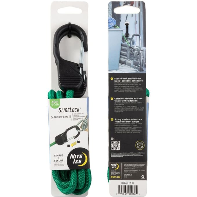 Nite-Ize Bungee Karabijnhaak Slidelock Groen L