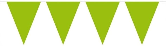 Lime Groene Vlaggenlijn XL - 10 meter