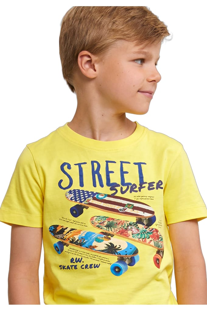 River Woods Normal Fit Basic T-shirt Short Sleeves Lemonade Taglia: 14 | T-shirt Outlet | kids