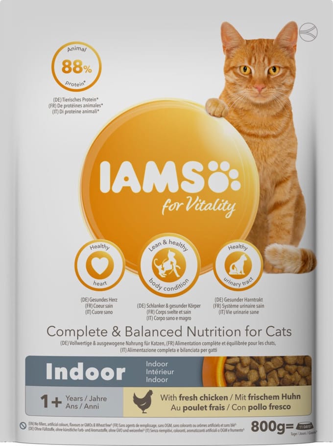 Iams Kat Adult Indoor Kip 800 gr