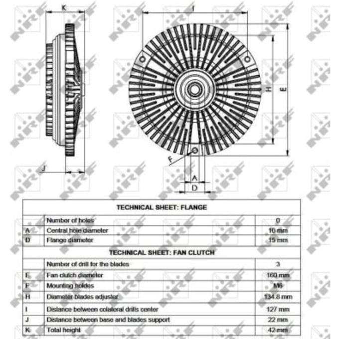 Koppeling, radiatorventilator NRF 49540