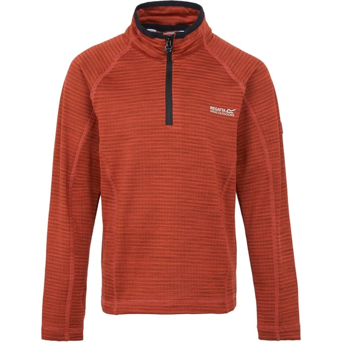 Regatta Kinderen/Kinderen Berley Half Zip Top met lange mouwen (Roodoker/Zwart)
