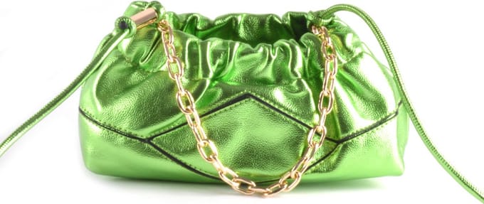 Giuliano kunstlederen schoudertas Bijou - Metallic - Groen - Dames