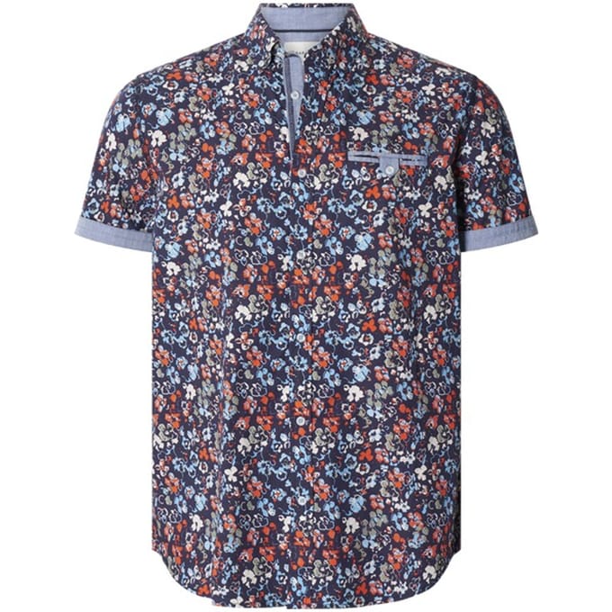 Babista herren Overhemd Met Korte Mouwen - 45/46 - donkerblauw - Plus Size