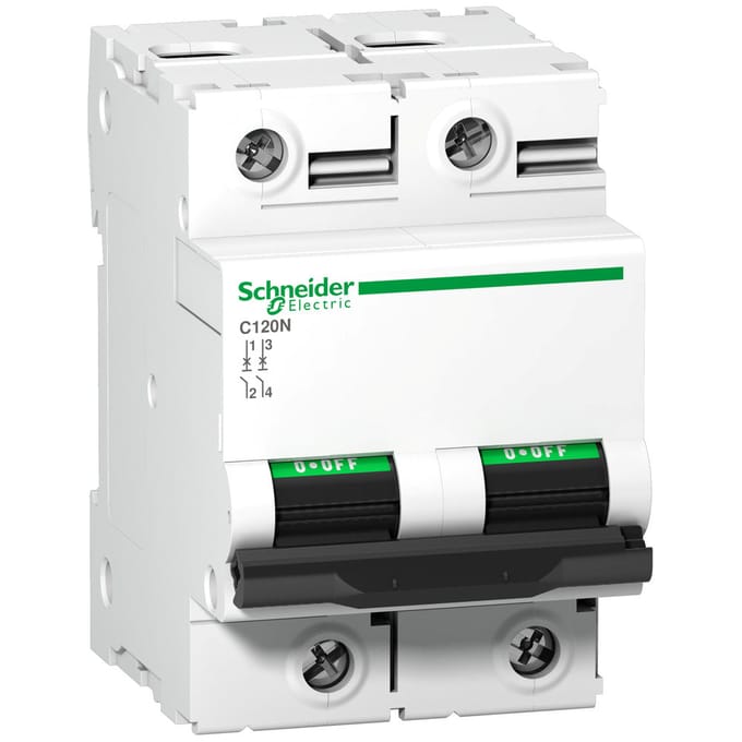 Schneider C120N 2P 100A Aardlekschakelaar 10kA - A9N18362