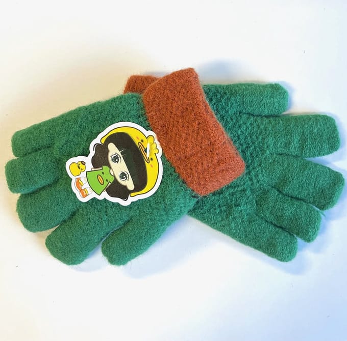 Kinder handschoenen - one size - Kinderhandschoen – Groen Mix