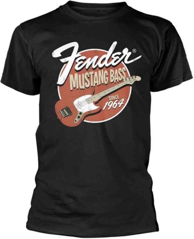 Fender - Mustang Bass Heren Tshirt - L - Zwart
