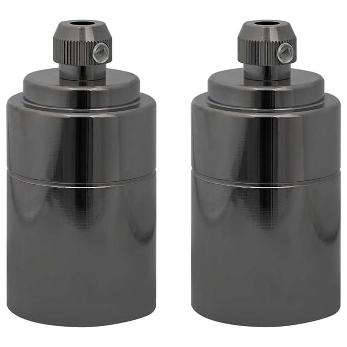 vidaXL Lamphouders 2 st glanzend zwart E27