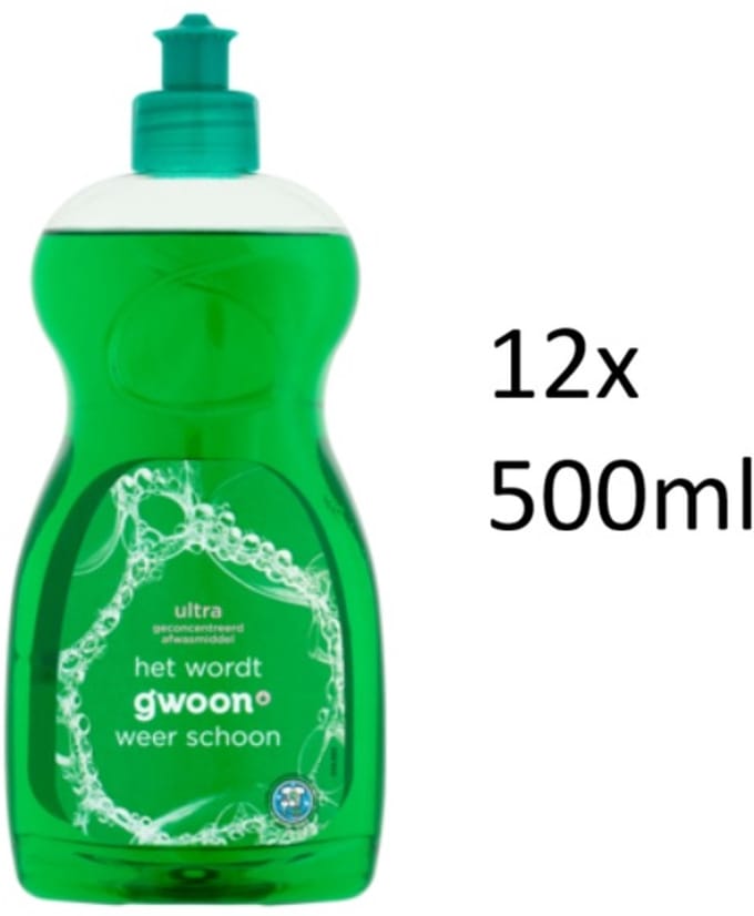G'woon afwasmiddel ultra classic regular - 12x 500 ml