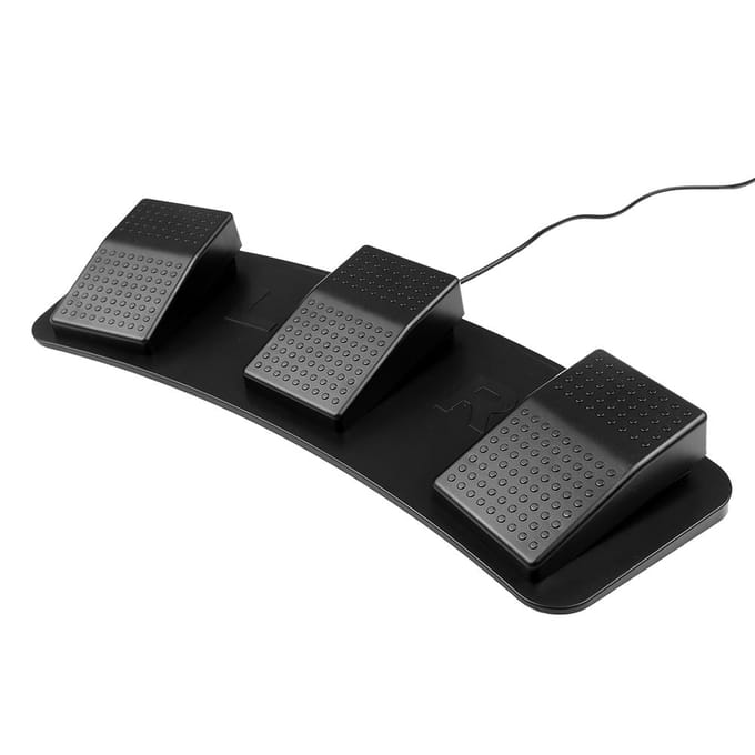 FS23PM USB drievoudige voetschakelaar Multifunctionele aangepaste mechanische voetpedaalschakelaar voor afbeelding zwart