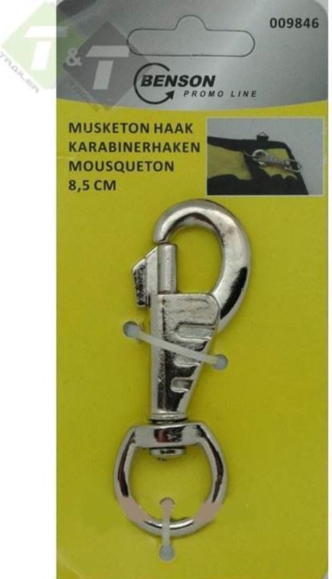 Musketon haak, Karabijnhaak, Werkhaak, Sleutelhanger, Benson