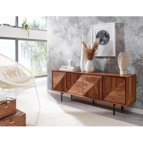 Wohnling Modern tv-meubel sheesham 140 cm