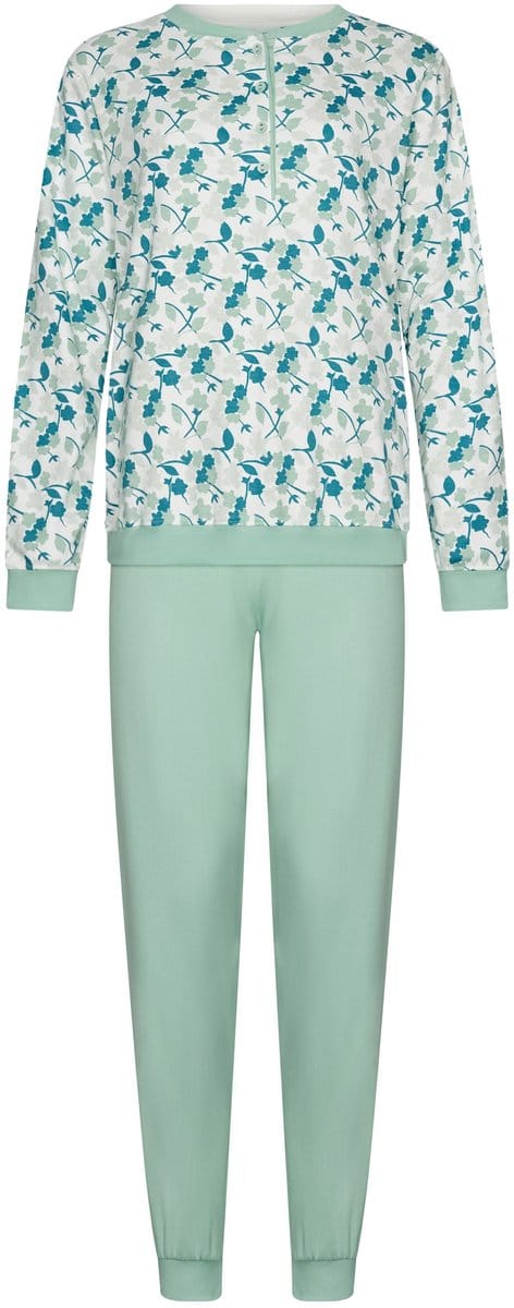 Pastunette - Sangria Nights - Pyjama - Katoen - Wit/Groen - Maat 52