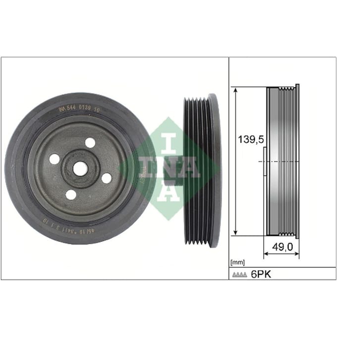 Schaeffler Ina Riemschijf, krukas INA 544 0139 10
